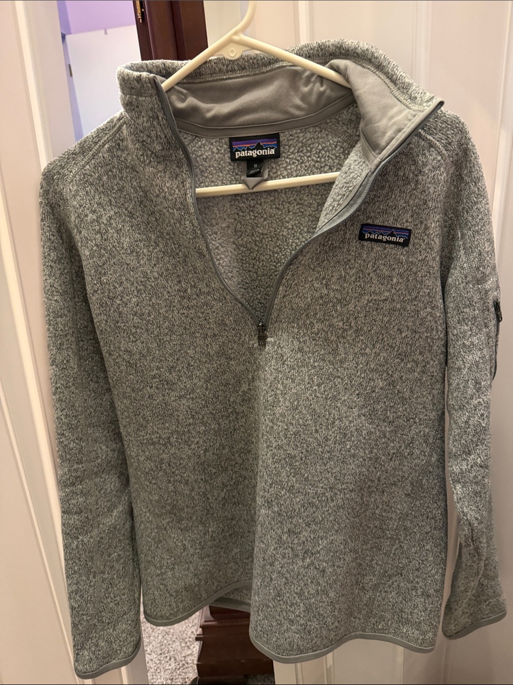 Patagonia Heather Gray Quarter-Zip Fleece Pullover